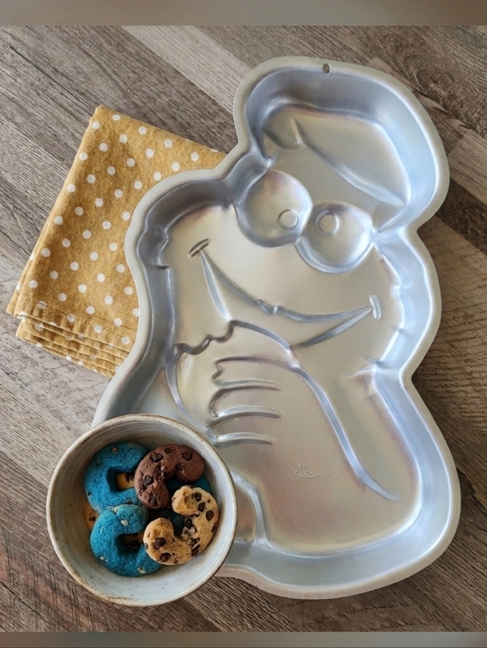 Wilton Cookie Monster Vintage 1977 Aluminum‎ Character Birthday Cake Pan